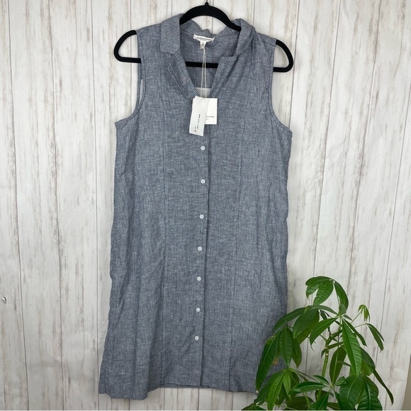 Beach Lunch Lounge NWT Brynn linen dress M - Picture 3 of 10